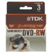 8cm Camcorder DVD-RW Media, 30 Minute / 1.4GB, Jewel, 3 Pack