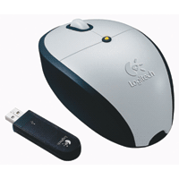 Silver Cordless Mini Optical Mouse, USB