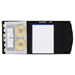 Padfolio With Expanding File, Black/Black