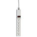 6 Outlet Power Strip, Built-in Circuit Breaker, 6" Cord