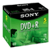 2.4x DVD+R Media, 120 Minute / 4.7GB, Jewel Case, 5 Pack