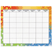 Wipe Off Blank Calendar, Trimmed W/Seasonal Symbols, 28"x22"