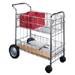 Mail Cart, 18"x38-1/2"x39-1/4", Silver Chrome