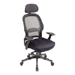 Mesh High-Back Chair, Executive, 27"x27"x55", Black