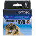 8CM DVD-R Media, 30 Minute / 1.4 GB, 5 Pack