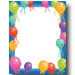 Balloon Bordered Paper, 8.5 x 10.875", 100 Sheets