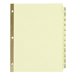 Laminated Tab Divider, 3-HP, Monthly, 12 Tab,11"x8-1/2",Buff