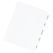 Index Maker Extra-Wide Tab Dividers, 5-Tab, 5-Set, White