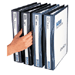 Ergonomic View Binder, 1-1/2" Capacity,11"x8-1/2", Charcoal