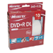 2.4x DL DVD+R Media, 240 Minute / 8.5GB, Spindle, 10 Pack