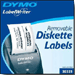 Dymo Labels for 3.5 Diskettes, 2.125 inch x 2.75 inch, 400 per roll, 1 Roll per Box