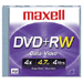 4x DVD+RW Media, 120 Minute / 4.7GB, Jewel Case, 1 Pack