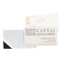 Magnetic Business Card,Adhesive Back,3-1/2"x2", 25/PK, Black