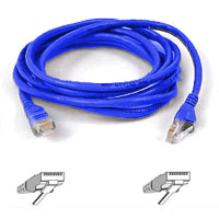 CAT-5e Snagless Patch Cable, Blue, 25 feet, RJ-45 Male to RJ-45 Male